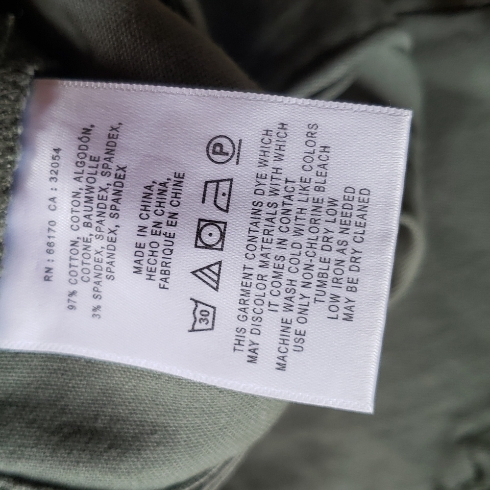 Anthropologie PILCRO Stet Cropped Ankle Jeans Olive sz 25 Women's - Picture 10 of 10